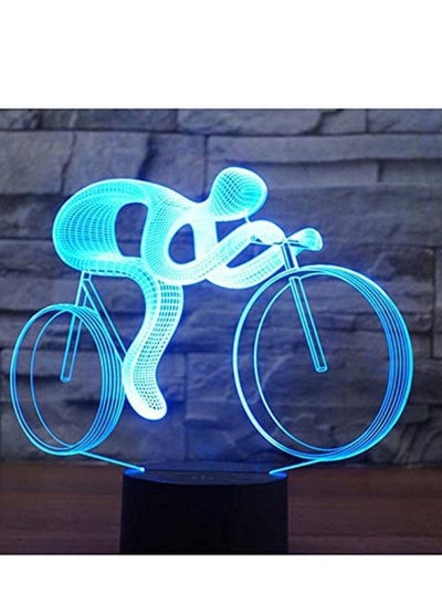 3D LED Night Light Ride Bike With 7 Colors Light For Home Decoration Lamp Amazing Visualization Optical Illusion