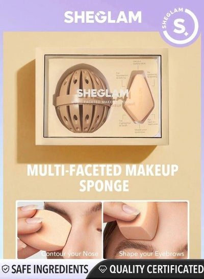 Multi-faceted makeup sponge