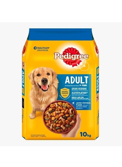 Dry food for adult dogs composed of chicken and vegetables from Pedergri 10 kg