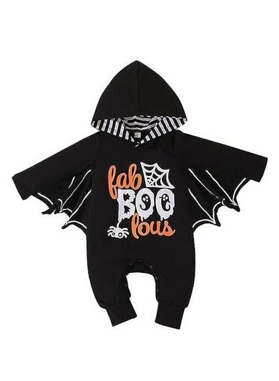 Brain Giggles Newborn Baby Boy Cosplay Clothes Infant Bat Design Long Sleeve Costume Hoodie Romper Jumpsuits Outfit (3-6 months)