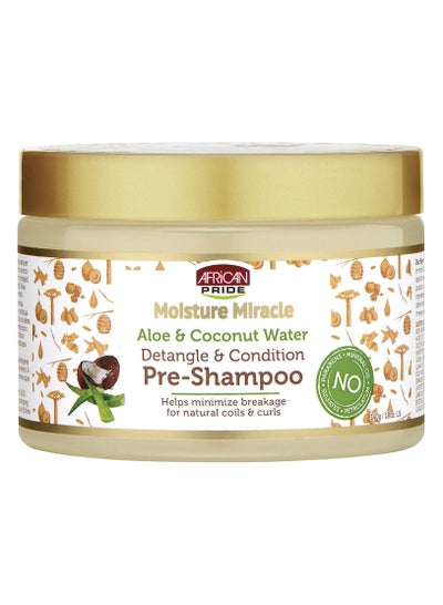 African Pride Pre-Shampoo with Aloe Vera and Coconut Water Helps Reduce Breakage for Natural Coils and Curls Detangles and Moisturizes 12 Ounce