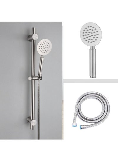 304 Stainless Steel Finishing Shower Slide Bar Hand with Shower Hose and Shower Head