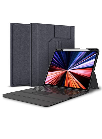 iPad Keyboard 10.2 Inches - Leather Keyboard Case With Touchpad - 10.2/10.5 inches Compatible Model A2197-A2198-A2200, A2152-A2123-A2153, A1701-A1709
