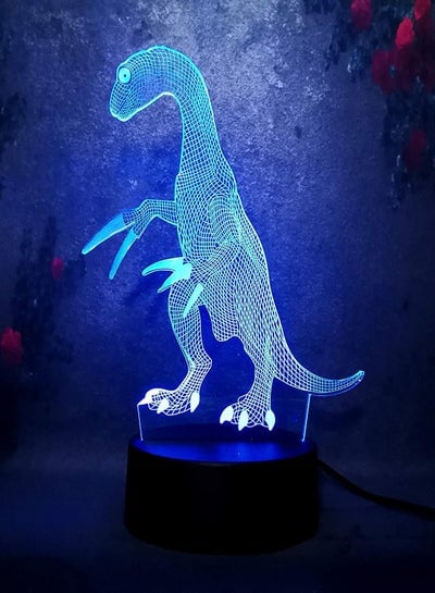 3D Illusion LED Night Light Velociraptor Dinosaur Raptors Jurassic Park 7 Color Change Kid Lamp Gift