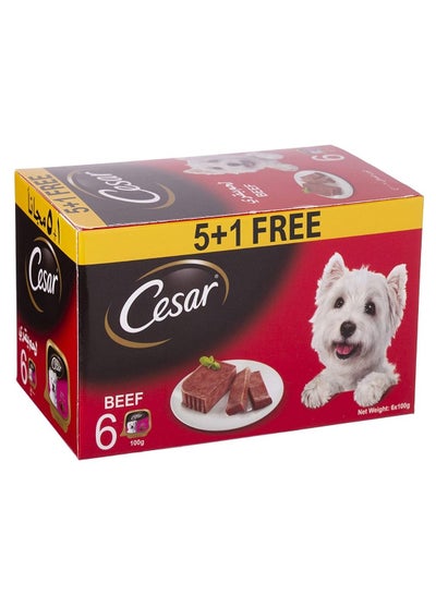 Caesar Beef Wet Dog Food 6 x 100g