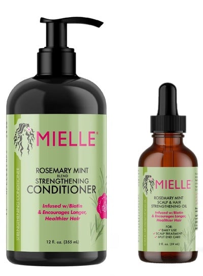 Set Rosemary Mint Scalp & Hair Strengthening Oil & Rosemary Mint Strengthening Conditioner