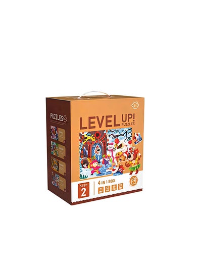 Stage 2 Level Up Puzzles for Kids with 4 Themes of Seasons in Premium Educational Puzzle Toys for Girls and Boys 4 in 1