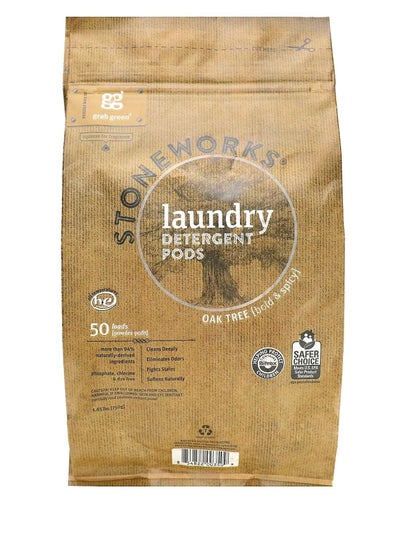 Stoneworks Laundry Detergent Pods Oak Tree 50 Loads 1.65 lbs 750 g