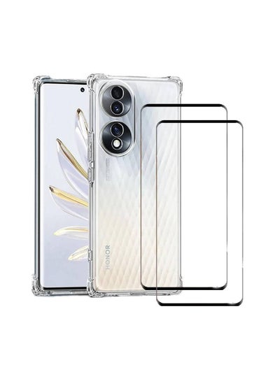 (2 pack) Honor 90 Clear Cover Case with 2pcs Screen Protector