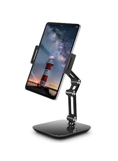 Tablet Stand Holder, Height & Angle Adjustable, Aluminum 360 Degree Rotating Tablet Mount Desktop Tablet Stand for 4'' - 12.9'' Screen Devices