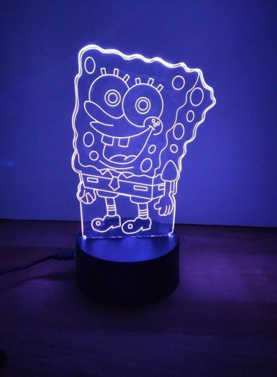 3D LED Night Lights Spongebob Squarepants 7 colours Desk Lamp Kids Gift