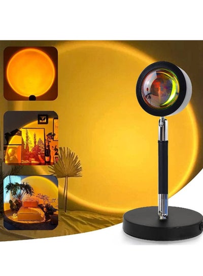 Sunset Projector Lamp Sunset Sun Projection Lamp LED 180 Degree Rotation Romantic Atmosphere Night Light Creative For Home Party Living Room Bedroom Decoration (Sunset)
