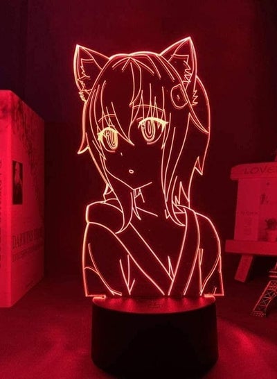 Anime Illusion 3D High School Lamp DxD Toujou Koneko LED for Bedroom Decor Child Evening Anniversary Manga Nightbye Room Remote Control Table