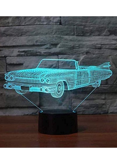 Multicolour Sports Car Shape 3D Night Light LED Home Decoration Light 7/16 Color Conversion USB Touch Remote Control Gift Souvenir for Children's Holiday Birthday Friends