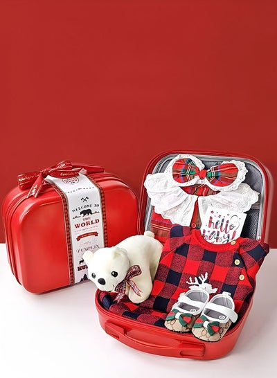 Adorable Premium Newborn Baby Gift Set for Girls in a Stylish Suitcase for 12 to 18 Month