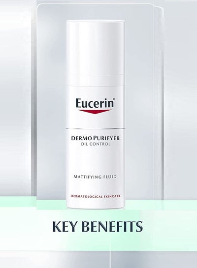 Eucerin DermoPureFire Mattifying Fluid 8 Hour Anti-Shine Effect Anti-Acne 50ml