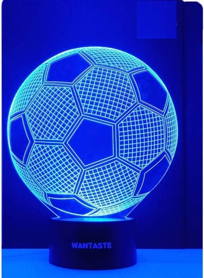 3D Football Ball Lamp Gifts for Boys Girls Room, Night Light Toys Bedside Decor Gifts for Kids Baby, 7 Colors Changing Nightlight with Smart Control