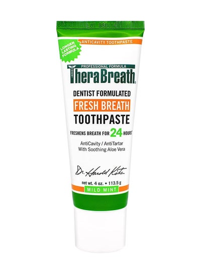 TheraBreath 24 Hour Fresh Breath Toothpaste Mild Mint 18 Ounce