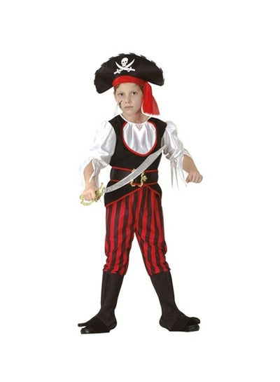 Brain Giggles Pirate Boy Costume Fancy Role Play Dress for Kids Girl Horror Themed Party - Large