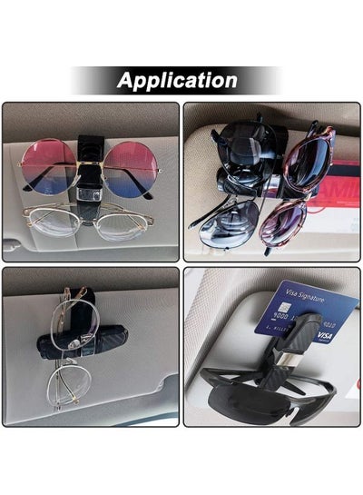 3-Piece Sunglasses Holder Eyeglasses Hanger Clip Mount for Cars