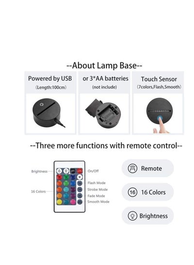 Bedside Table Lamp bee Home House LED Colorful Gradient 3D Stereo Table Lamp Touch Remote USB Night Light Desk Bedside Creative Decoration Gift Decoration High Taste LED Modern Nightstand Desk Lamp
