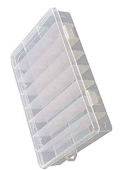 Clear PP Plastic Adjustable Divider Removable 24 Grid Compartment (20 x 13 x3.6cm) 4 Pieces