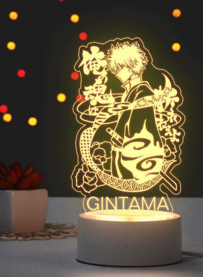 3D Illusion Lamp LED Night Light Anime Second Element Conan Northern Sauce Guilty Crown Naruto Gift for Boys Kids Room Decor LED Table Lamp New Year Gintama