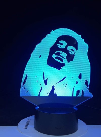 3D Multicolor Night Lights LED 3D USB Lamp Music Godfather Singer Touch Sensor Christmas Gift For Bedroon Decoration Multicolor Night Light Lamp