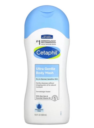 Cetaphil Ultra Gentle Body Wash Fragrance Free 16.9 fl oz 500 ml