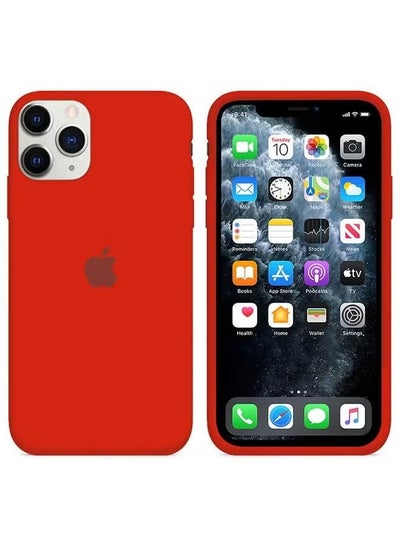 IPhone 12 Pro Max Protective Ultra Slim Fit Case Liquid Silicone Gel Cover with Full Body Protection Anti-Scratch Shockproof Case For iPhone 12 PROMAX Liquid Silicon Red