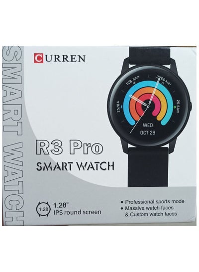 Curren R3 Pro Black Dynamic Heart Rate Monitor Smart Watch - Black