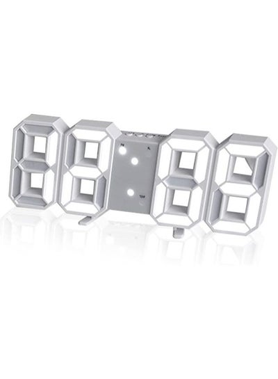 3D LED Digital Wall Clock Table Desktop Alarm Clock Nightlight For Home Living Room Office