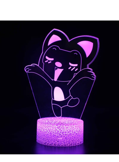3D Illusion Go Pokemon Night Light 16 Color Change Decor Lamp Desk Table Night Light Lamp for Kids Children 16 Color Changing with Remote Cat