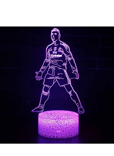 Anime Football Player LED Night Light Lamp for Bedroom Decoration Kids Gift Football Player Table 3D Lamp Ronaldo No.7