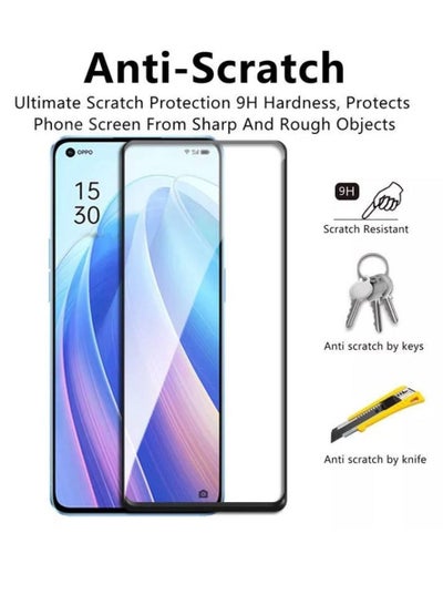9H Full Coverage Tempered Glass Screen Protector For Oppo K9 Pro Clear/Black