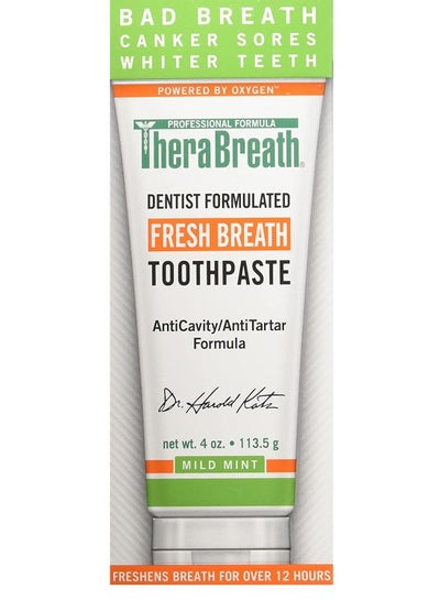 TheraBreath, Fresh Breath Toothpaste, Mild Mint Flavor, 4 oz (113.5 g)