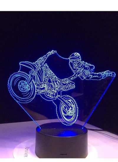 Multicolour Motorcycle Stunts Touch Table Lamp 16 Colors Changing Desk Lamp 3D Lamp Novelty Led Night Light Led Light New Year Gift
