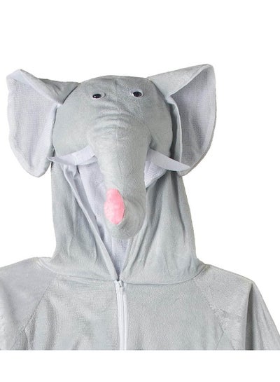 Brain Giggles Elephant Animal Plush Costume Design Carnival Party Jumpsuit for Kids Boys and Girls Medium