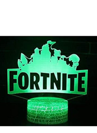 Creative Fortnite Games 3D LED Lamp USB Night Lamp with Round Shapes 16 Colors Decor Changes Light Illusion Room Atmosphere Souvenir Chritsmas Gift
