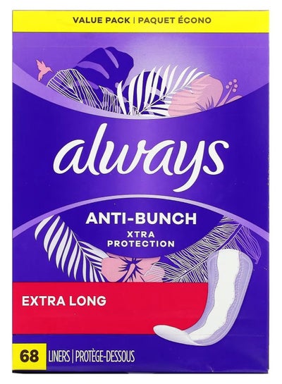 Always Anti-Bunch Xtra Protection Daily Liners Extra Long 68 Liners