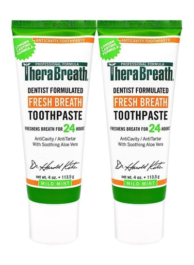 Pack Of 2 24 Hour Fresh Breath Toothpaste Green 4oz