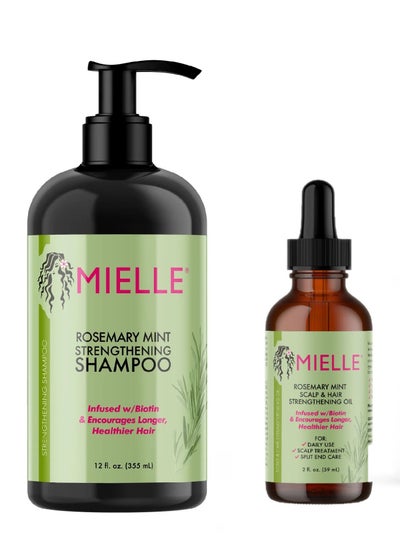 Set Rosemary Mint Scalp & Hair Strengthening Oil & Rosemary Mint Strengthening Shampoo