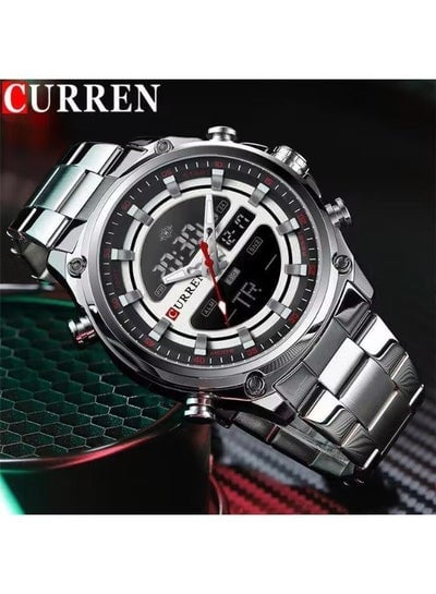 Curren 8404 Casual Watch for Men with Luxury Dial Stainless Steel - Silver