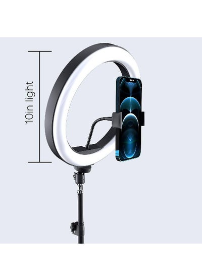 12’’ Ring Light with Tripod, Selfie Ring Light with Tripod Stand, Light Ring for Video Recording＆Live Streaming(YouTube, Instagram, TIK Tok), Compatible with Phones & Webcams