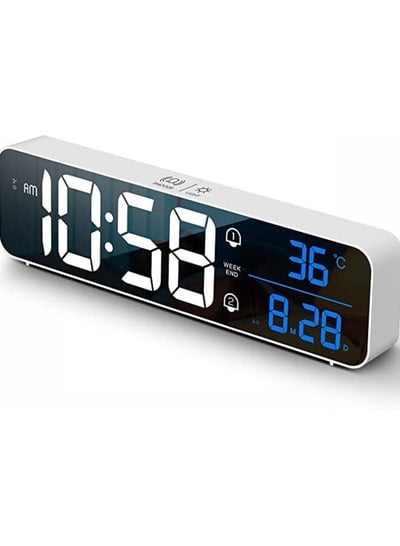 Digital Clock, Alarm Clock for Bedroom, Digital Clock Large Display, Digital Alarm Clock, Date &Temp Display Digital Wall Clock, 10.4 inch