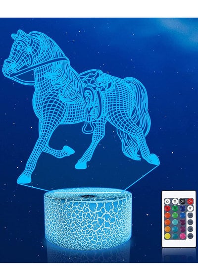 Horse Lamp for Girls  Horse 3D Multicolor Night Light for Kids 16 Colors Changing with Remote Control & Timer Room Decor Horse Toys Birthday Christmas Gifts for Kids