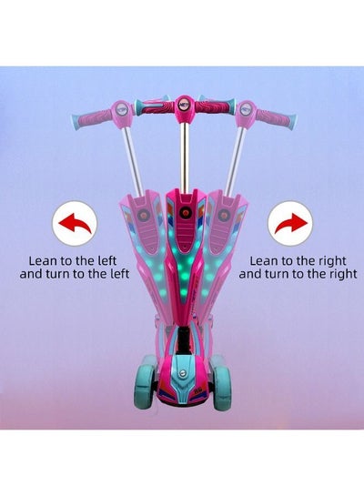 Adjustable and Foldable Kick Scooter for Kids with LED Light