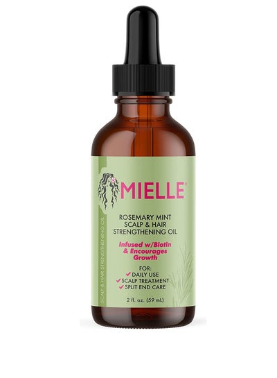 Miele Mint & Rosemary Scalp & Hair Oil Rich in Biotin & Stimulates Growth for Daily Use Scalp Treatment Split Ends Care & Scalp Strengthening Oil