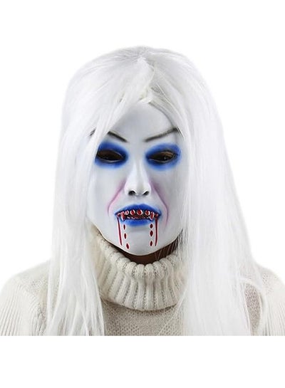 Brain Giggles Cosplay Horror Accessories Mask Creepy Mask for Costume Party Scary Mask - Vampire White Mask