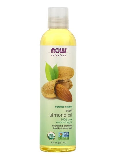 Now Foods Solutions Certified Organic Sweet Almond Oil 8 fl oz 237 ml
